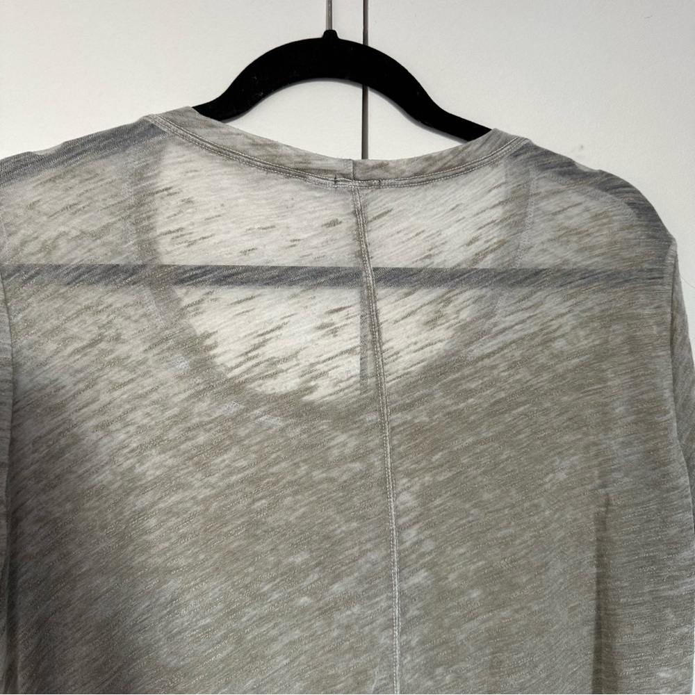 Monrow Textured Relaxed Tee - Light Grey - Picture 8 of 9
